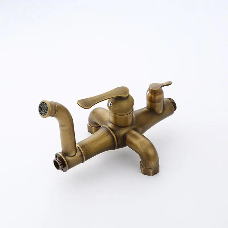 Смесители для душа роскошный настенный ручной набор из античной латуни ванной