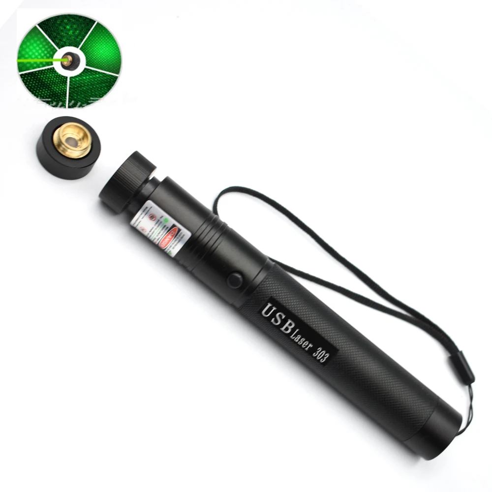 

Laser Pointer USB Charging 303 High Power 5 MW red purple Dot Green Laser Pen Single Point Starry Burning Lazer High Quality