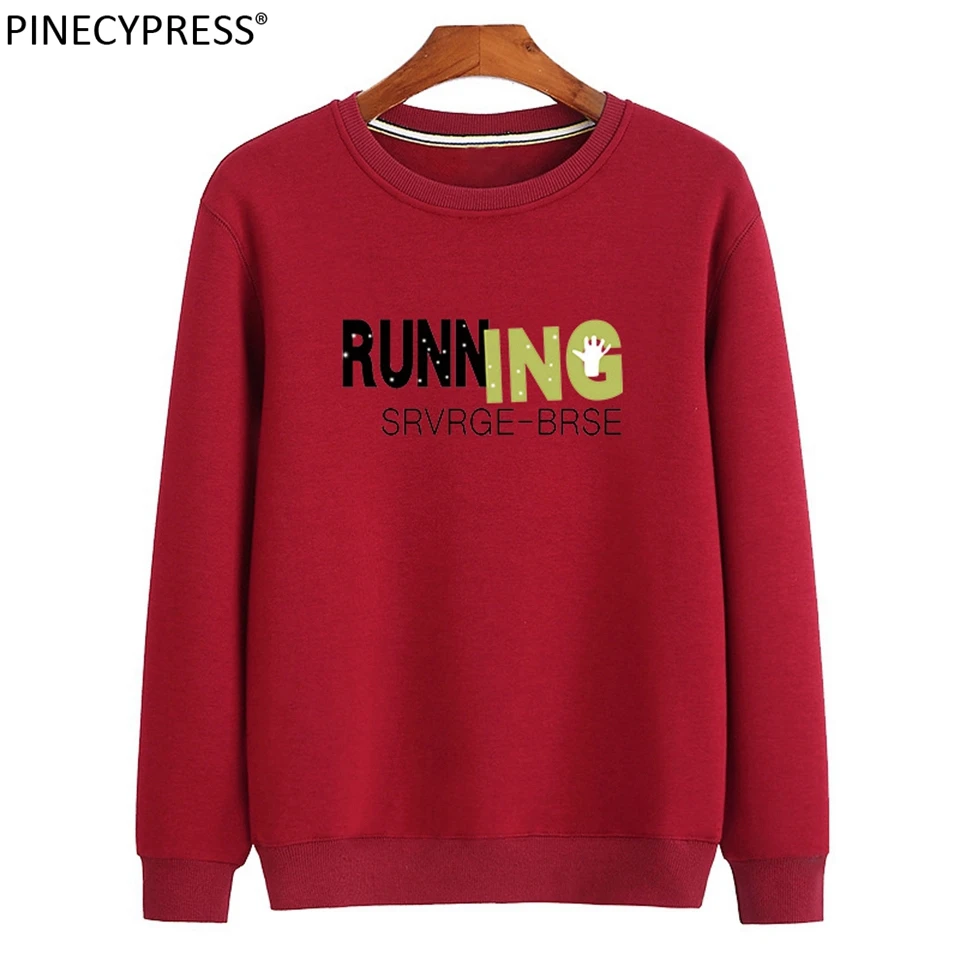 

Quality 84.9% Cotton 15.1% Polyester Terry Anti-pilling Keep Running Navy Blue White O-Neck Casual Long Sleeve Men Sweatshirt