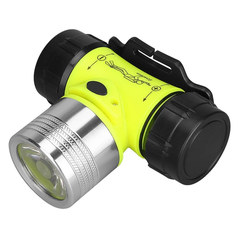 

Promotion! Diving Head Light Lamp 4 Mode Waterproof Diving Swimming Led Underwater Headlight Fishing Lamp Use Battery Flashlight