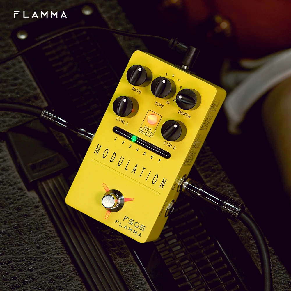 Педаль эффектов для гитары FLAMMA FS05 педаль с модуляцией 11 и 7 предустановленными