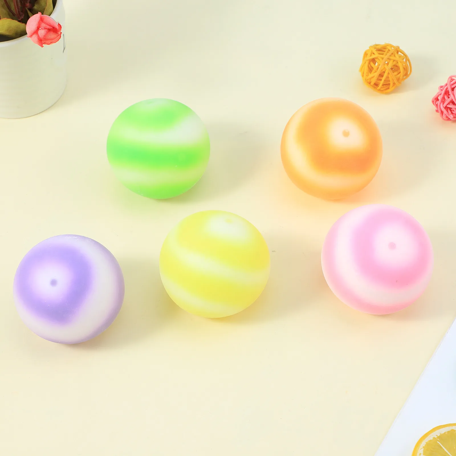 

Fidget Toys Rainbow Soft Flour Balls Toys For Children Adults Stress Relief Funny Toys Stress Relief Decompression Slow Rebound