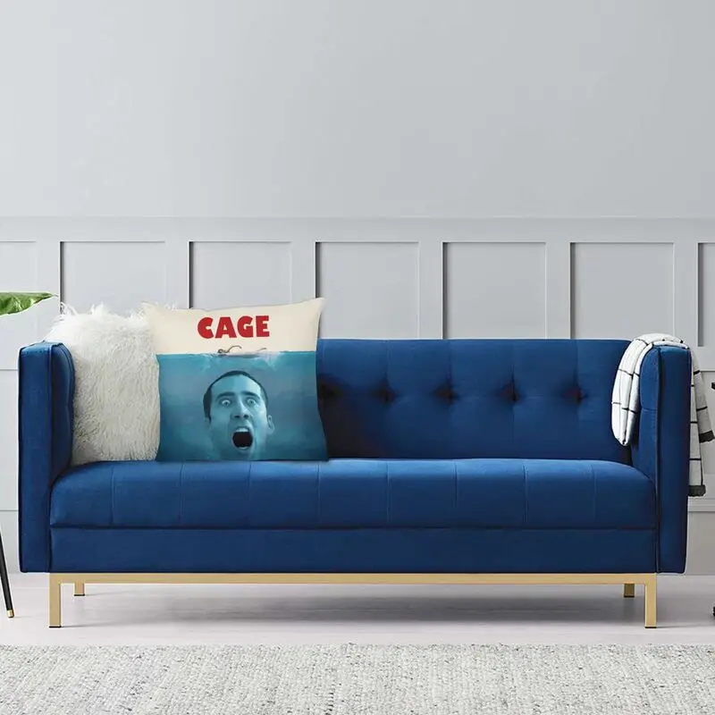 Роскошная забавная наволочка Николаса Кейджа 40x40 см Бархатная подушка для дивана
