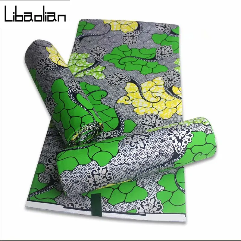 

Nigerian Satin African Wax Fabrics Golden 100% Cotton Print Rapper Batik Ankara Wax Fabrics Best Quality Original Material F12-6