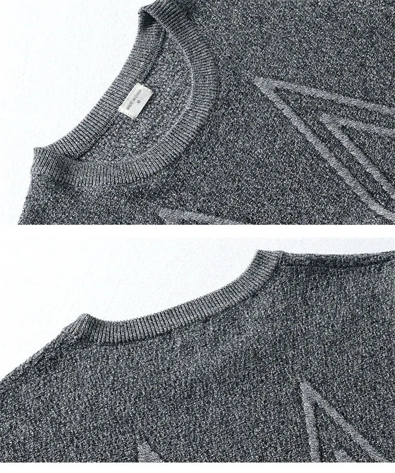 

Men Sweater Oversized O-Neck Pullover Knitted Solid Color Stripe Casual 2020 Sweaters Slim Fit Autumn Winter Warm Fashion 20111