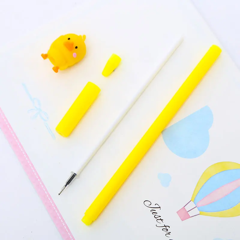 Корейский каваи курица гелевая ручка милый аниме мультфильм канцелярские товары