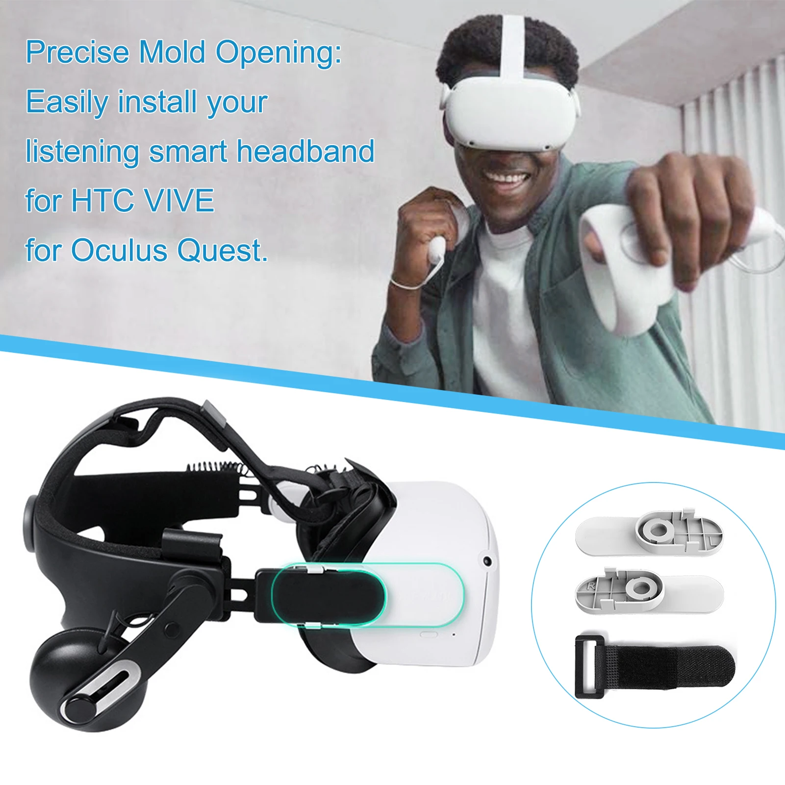 Practical Listening Headband Adapter Kits Smart For HTC VIVE Oculus Quest 2 VR |