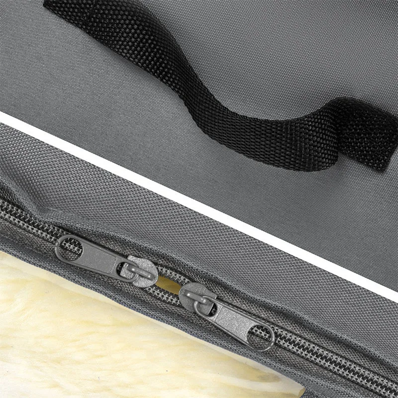 

4 Pack Clothes Storage Bags with Handle for Comforters, Blankets, Bedding, Foldable with Zipper,Clear Window