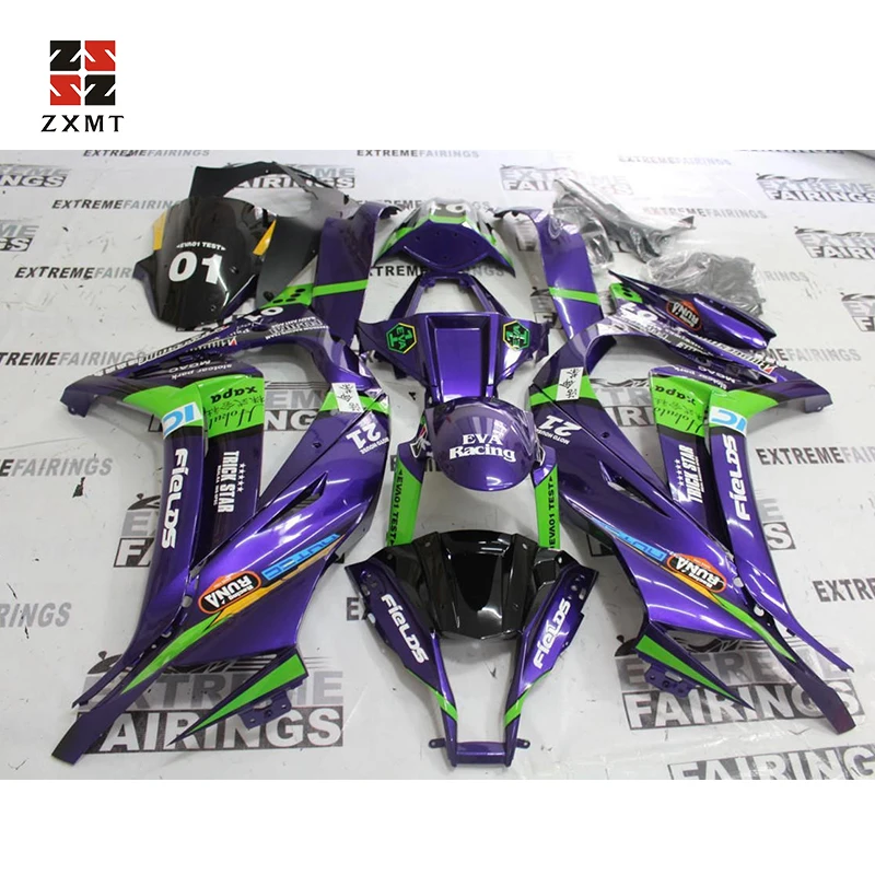 ZXMT мотоцикл обтекатель комплект кузов подходит для Kawasaki ninja ZX10R 2011- 12 13 14 ABS впрыска УФ светильник технология отверждения