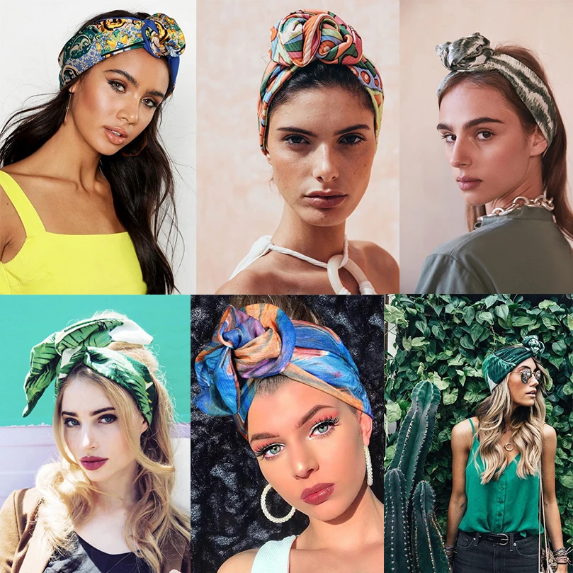 Женские Повязки На Голову AWAYTR мягкие повязки на голову с цветочным принтом