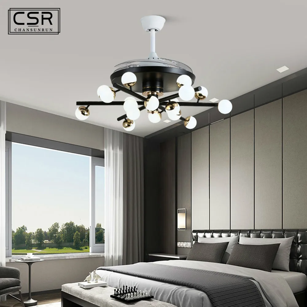 Креативный 42 дюймовый потолочный вентилятор лампа с дистанционным управлением