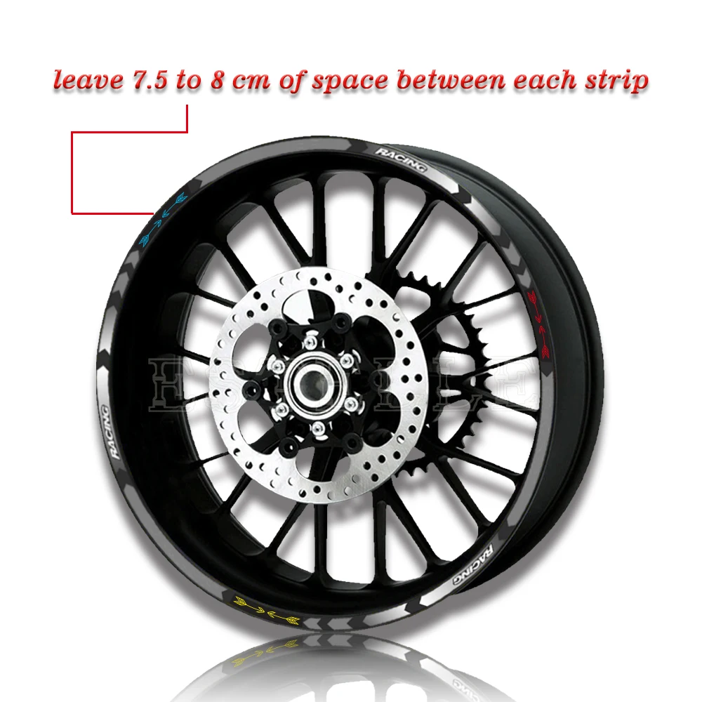 Наклейка на передние и задние колеса мотоцикла наклейка внешний обод