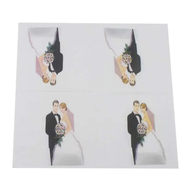 Бумажные Коктейльные салфетки десертные для вечерние одноразовые свадебные