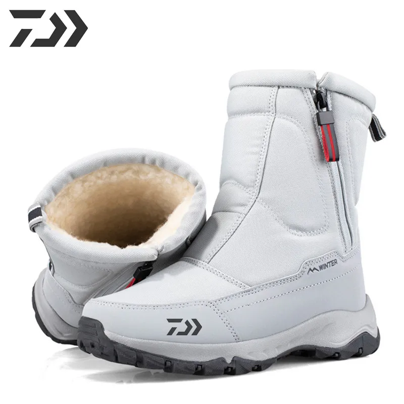 

Daiwa Fishing 2022 Winter Shoes For Men Warm Snow Boots Mid-calf Shoes Thick Plush Winter Boots For -40 Degrees Men Cotton Shoes