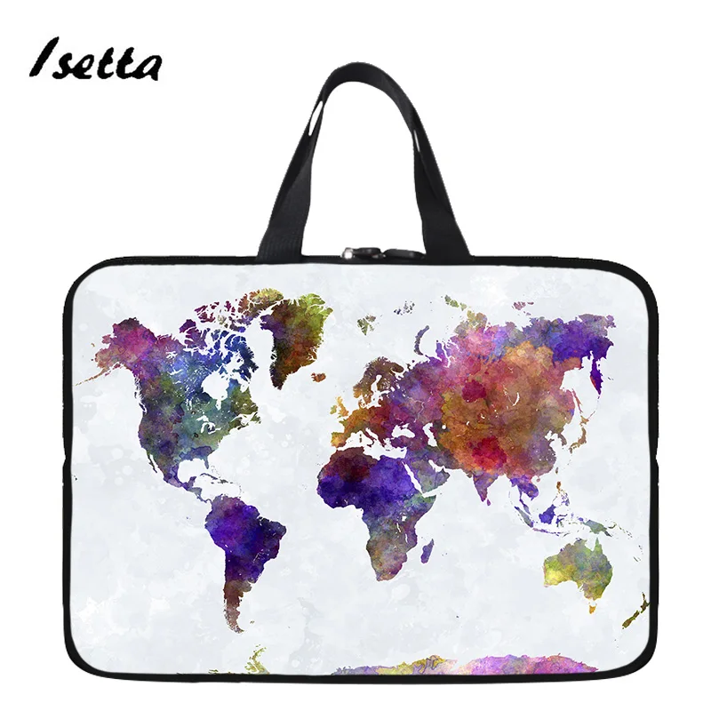 

World Map Notebook Bag Tablet Sleeve Cover Bag 11" 12" 13" 15" 15.6" 17"for Macbook Pro Air Retina 14