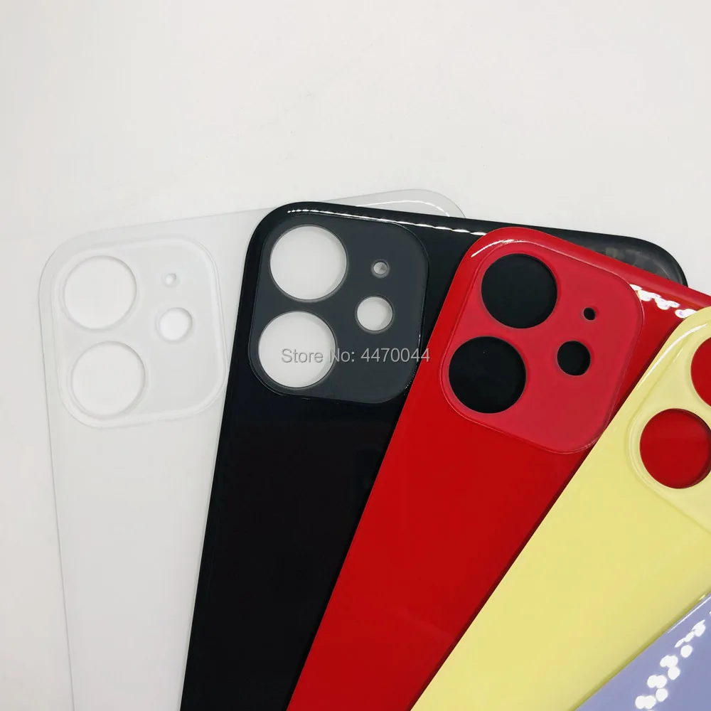 

5pc Battery Rear Glass Back Cover For iPhone 11 11pro 11 pro max Rear Housing Battery Door Case Replacement Parts with Big Hole