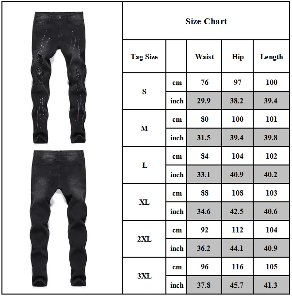 Мужчины в дырочку зауженные искусственно состаренные джинсы подходят джинсовые
