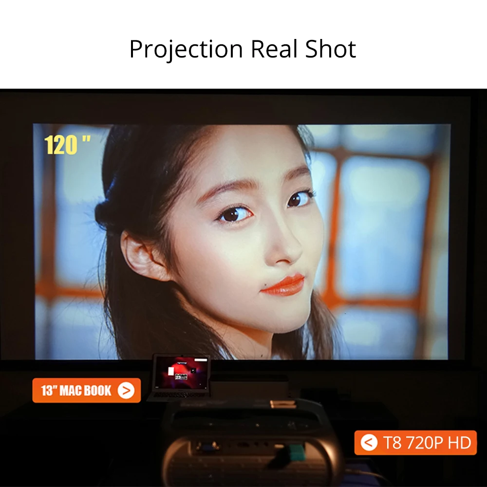 Touyinger T8 Мини светодиодный проектор HD 720P видео бренд beamer Miracast Airplay DLNA беспроводной