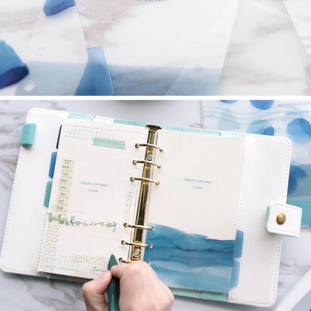 Бумажная Обложка для дневника 5 шт. A5/A6 цветная Матовая указателей спиральная