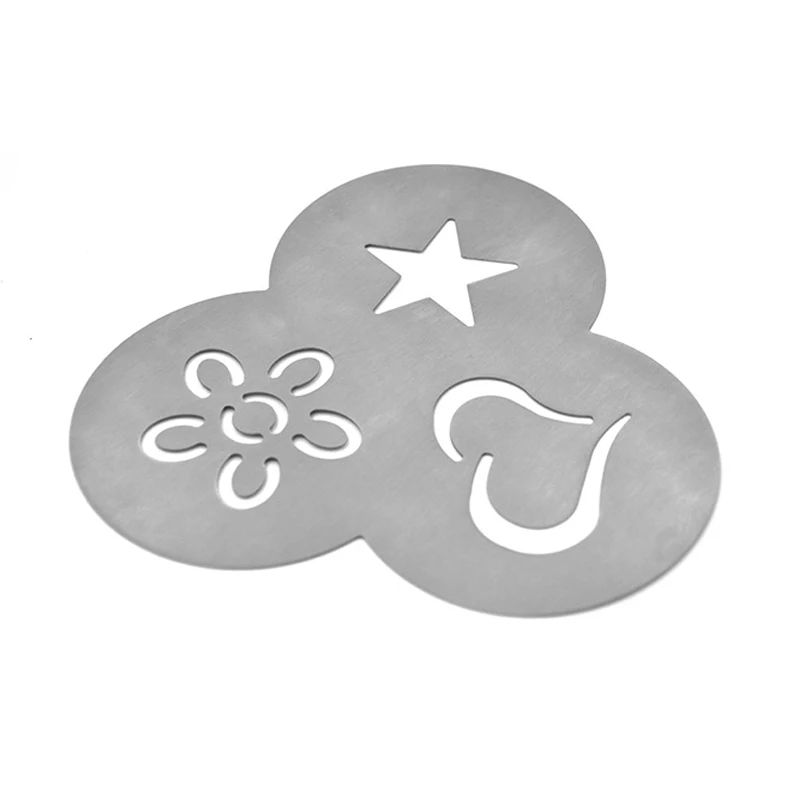 Бариста из нержавеющей стали трафареты для кофе торта набор 2|Трафареты кофе| |