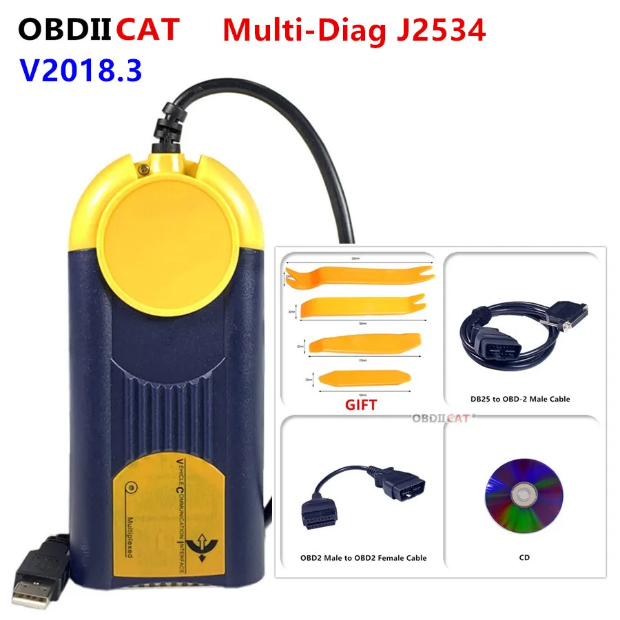 2021 новейший диагностический инструмент J2534 OBD2 сканер Мульти diag мульти-Diag