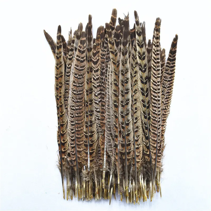 

Wholesale 100Pcs/Lot Female Pheasant Feather 30-35CM/12-14" Natural Ringneck Pheasant Tail Feathers for Crafts Plume Decoration