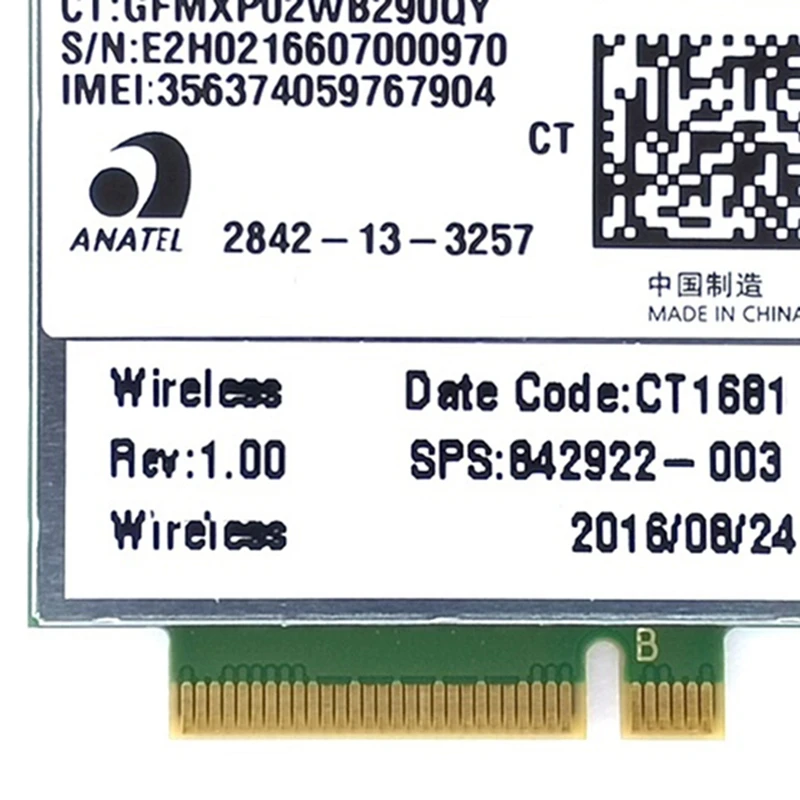 

ME906E Unicom Telecom 4G Module NGFF SPS842922 Wireless Network Card Suitable for HP720 725 840 G2