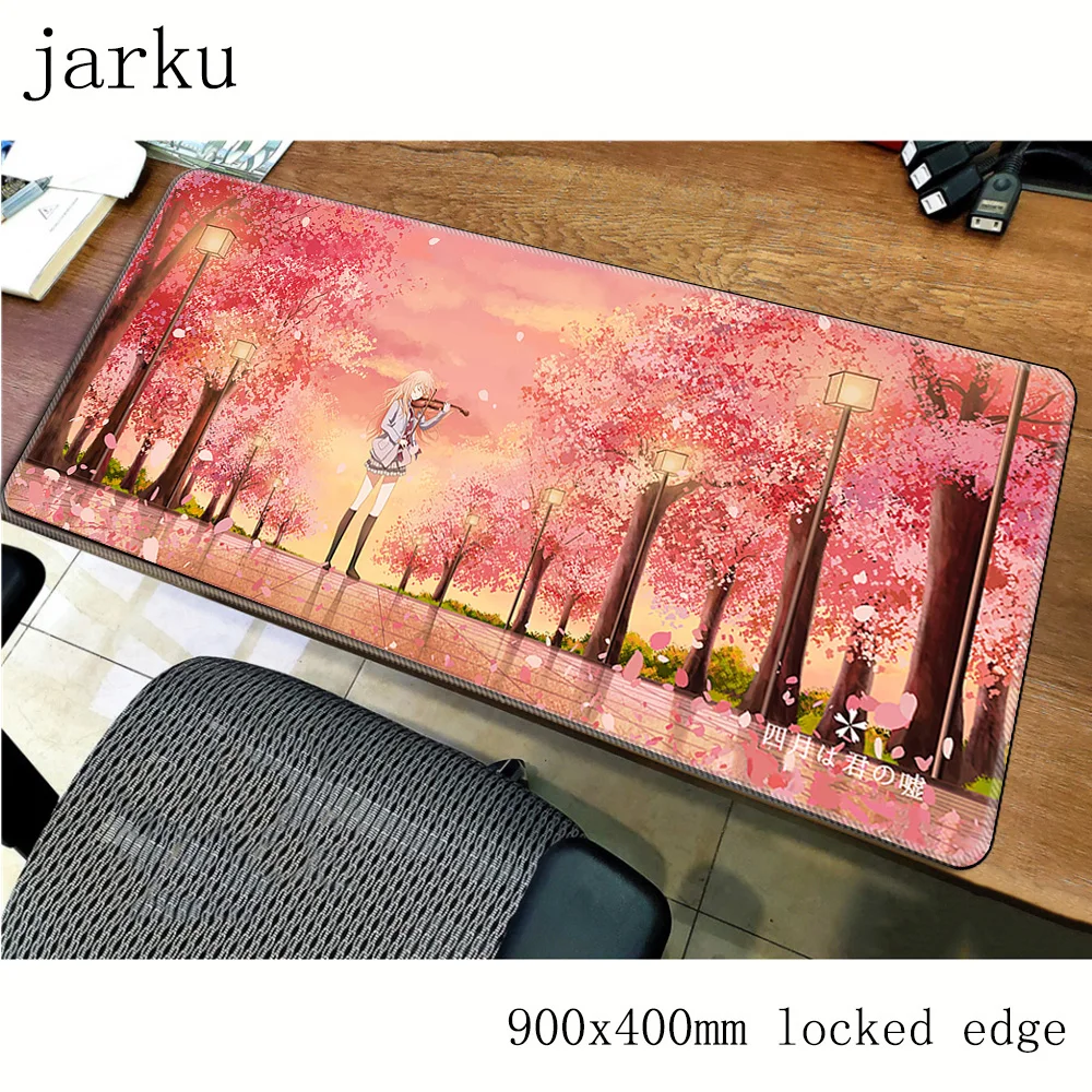 

Your Lie in April mousepad gamer large 900x400mm gaming mouse pad home notebook pc accessories cheapest padmouse ergonomic mat