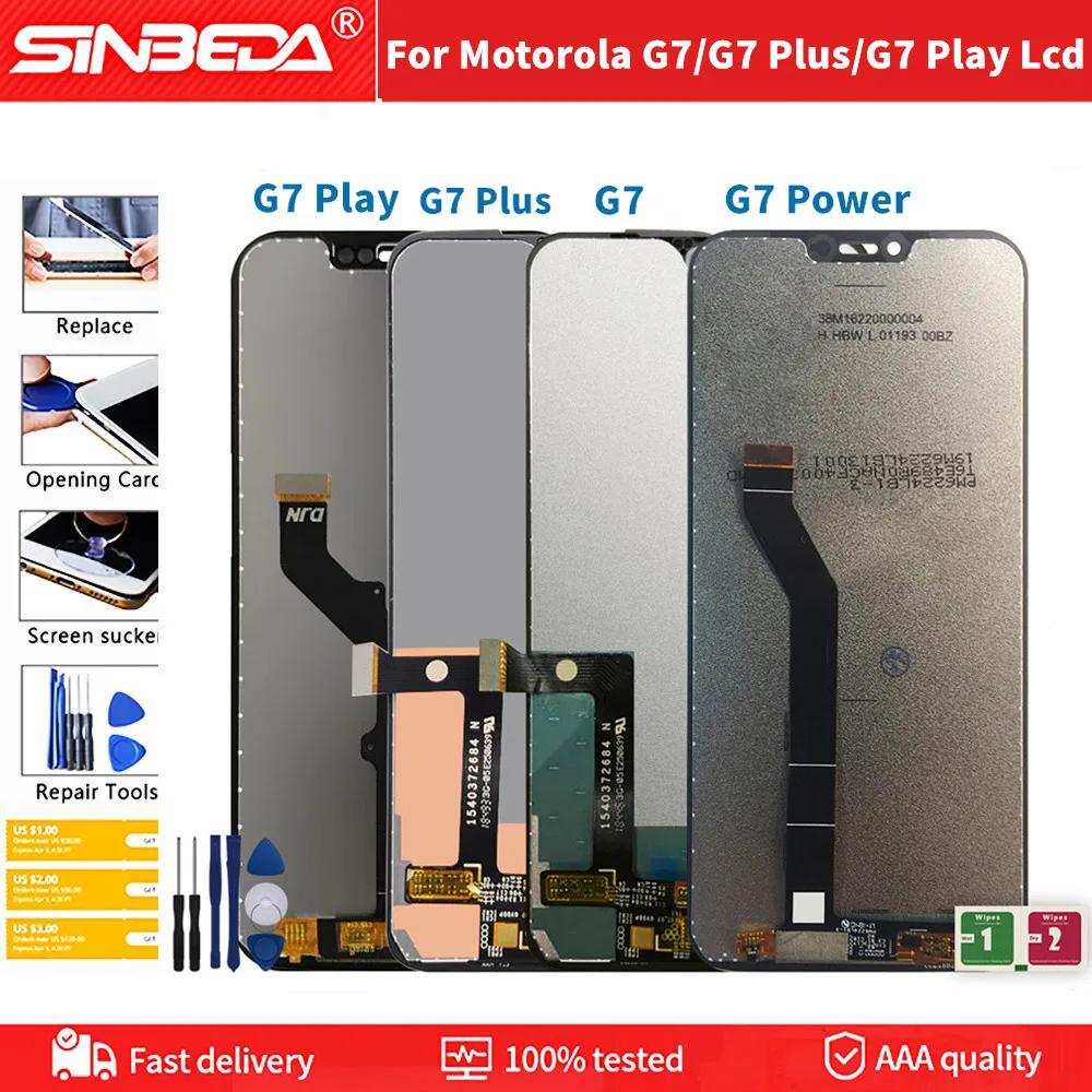 

Original For Motorola MOTO G7 G7 Play LCD Display Touch Screen Digiziter Assembly Replacement For Moto G7 Power G7 Plus LCD