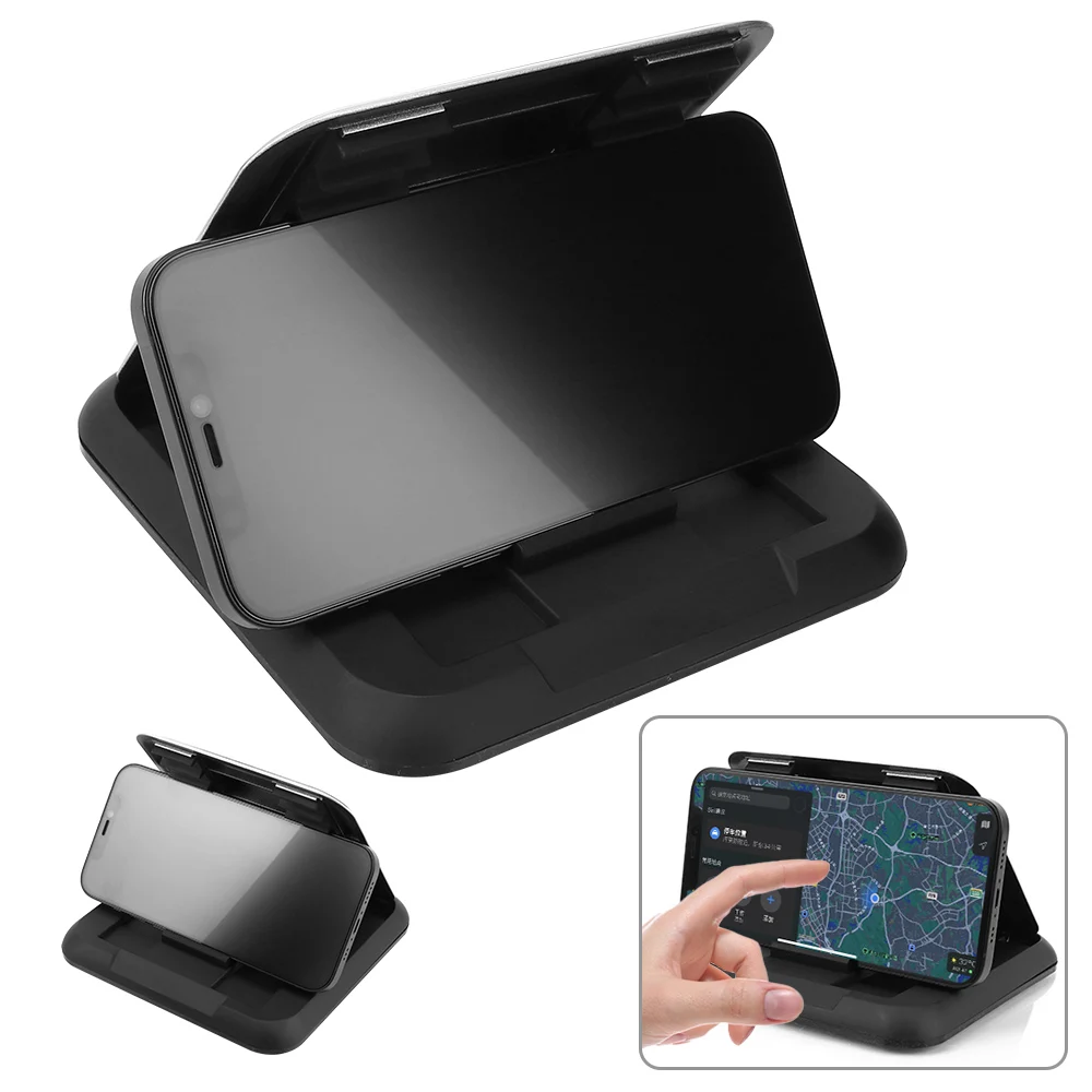 

Car Phone Holder Mount Universal GPS Display Bracket With Anti-Slip Silicone Suction Pad Dashboard Phone Holder Stand
