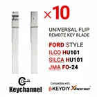 Флип-брелок 10X, модель HU101 для модели KD, складной Автомобильный ключ для Ford Fusion Focus Land Rover Jaguar
