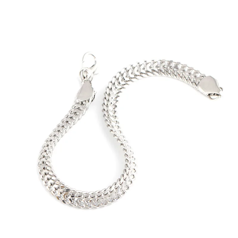 3 Цвета из нержавеющей стали для мужчин браслеты на руку и щиколотку Модная