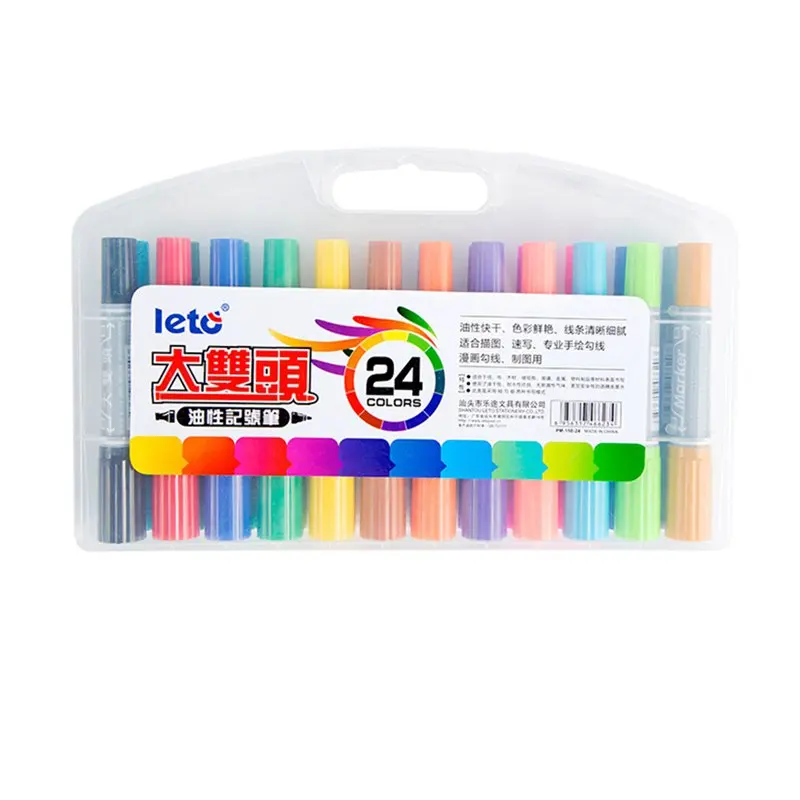 24 Colors Большой зубная щетка с двумя головками 24-цвет Водонепроницаемый быстросохнущие картина маслом wall Art маркер для белой доски школьные принадлежности алкоголь чернила граффити акрил маркер для белой доски - Цвет: 24 Colors