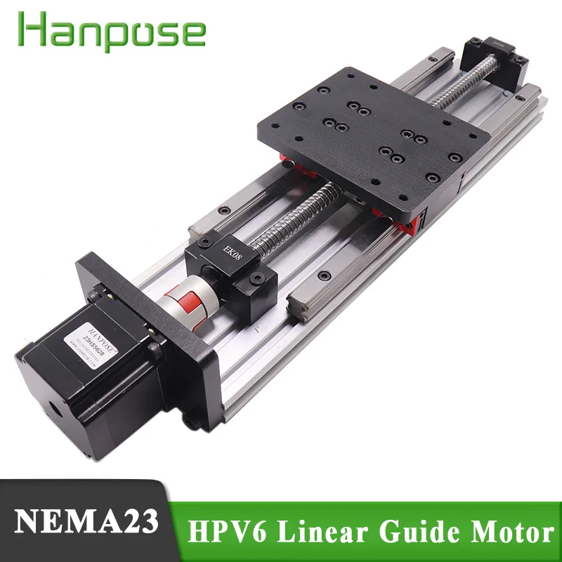 parafuso de esfera de módulo linear hpv6 sfu1204 com  hgh15 hiwin 100% mesmo tamanho com motor de passo nema23 2.8a 56 mm Guias lineares