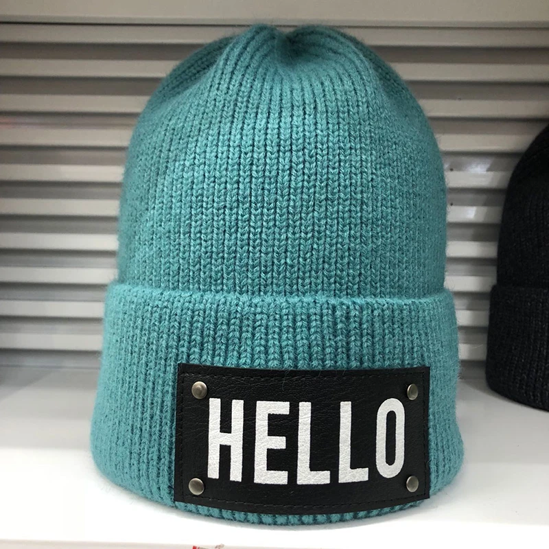 

Casual New Winter Hat Solid Wool Blend Beanies Hats For Women Spring Fashion Wool Warm Skullies Beanies Hats Caps For Men Women