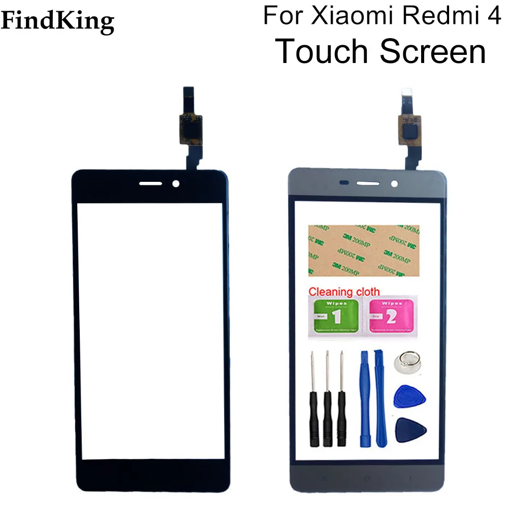 

Mobile Touch Screen For Xiaomi Redmi 4 Touch Screen Front Glass Panel Digitizer Replacement Parts Sensor Tools Adhesive