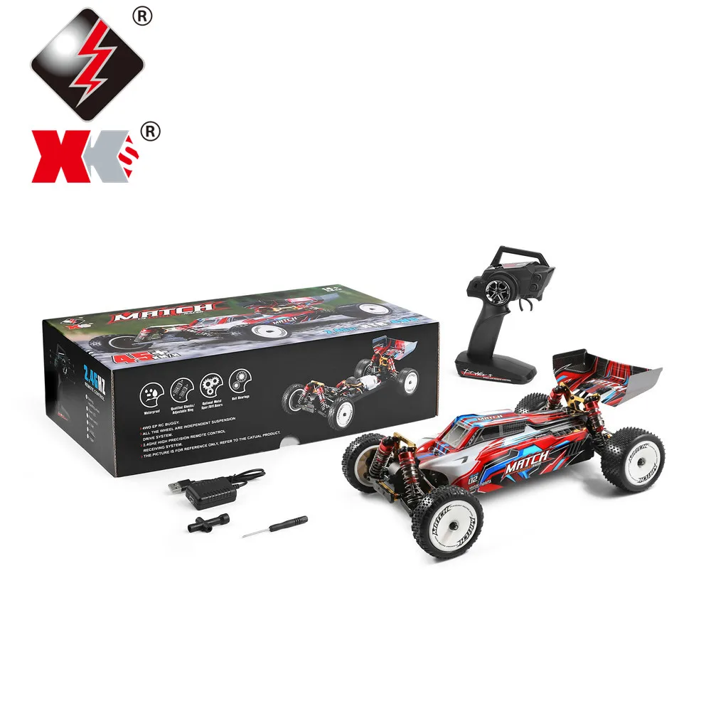 

Модель радиоуправляемого автомобиля Wltoys 104001 RTR 1/10 2,4G 4WD 45 км/ч, 7,4 В, 2200 мА · ч