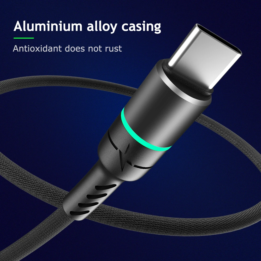 USB Type C кабель для Samsung S10 S9 3A Быстрая зарядка провод зарядный передачи данных Xiaomi