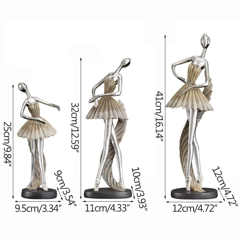 

Vintage Home Decoration Artware Ballet Girl Dancing Sculpture Birthday Gifts Weddingt Decoration Furnishings Desk Decor Ornament