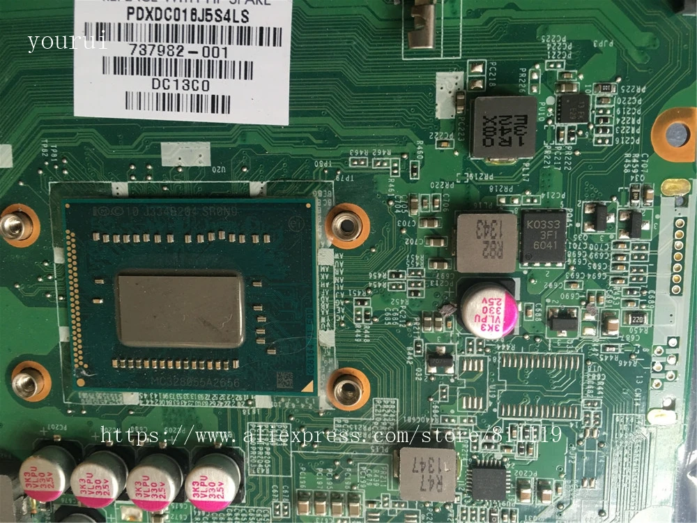 Yourui оригинал для материнская плата HP 15-N 737982-001 737982-501 DA0U81MB6C0 с I3-3217u полностью