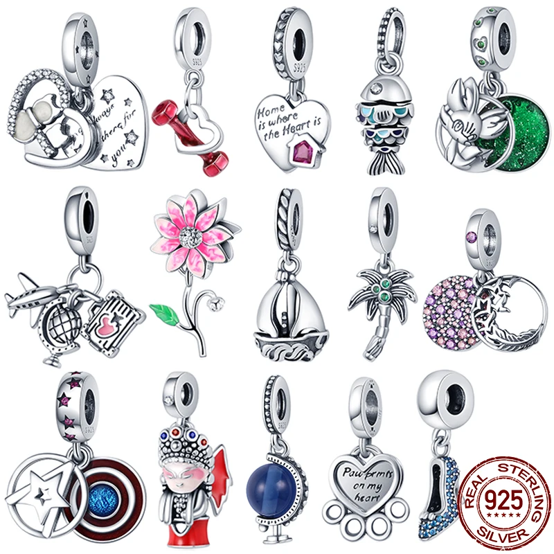 Серьги-подвески женские из серебра 925 пробы с подвесками Pandora | Украшения и