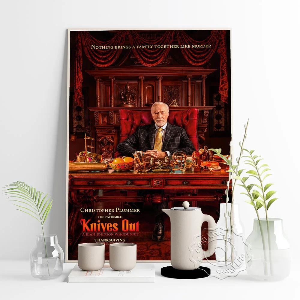 Постер американского фильма ножи художественный постер Даниэль Крейг Крис Эванс