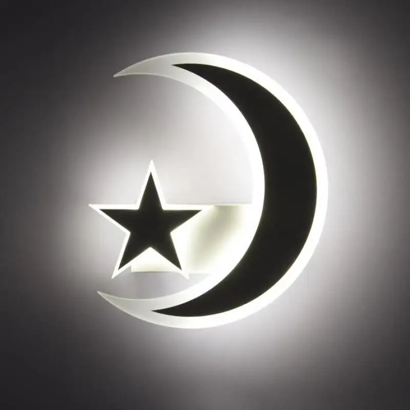 Свадебный деко Луна Звезда светильник Led бар Крытый настенный для детской