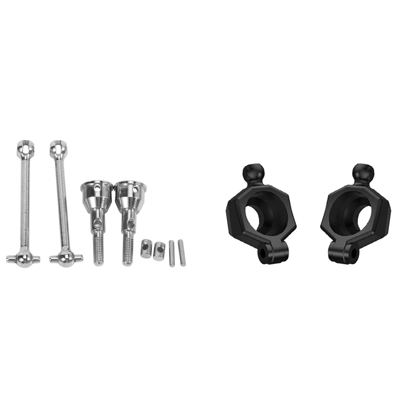 

2Pcs Metal Front CVD Drive Shaft With 2Pcs Rear Wheel Seat Hub Carrier