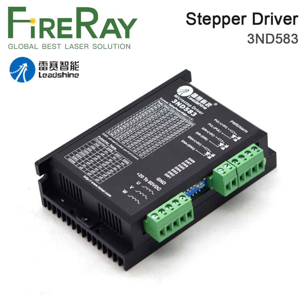 FireRay Leadshine 3ND583 3 фазы Драйвер шагового двигателя 20 50VDC 2 1 8.3A матч с 57 86 мотор