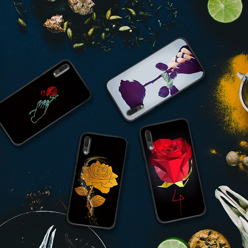 Силиконовый чехол для телефона huawei Y6 Y7 2018 Y9 Prime Коврики 10 20 Pro 2 3 4 Lite Nova 2i 3i 5i Coque black