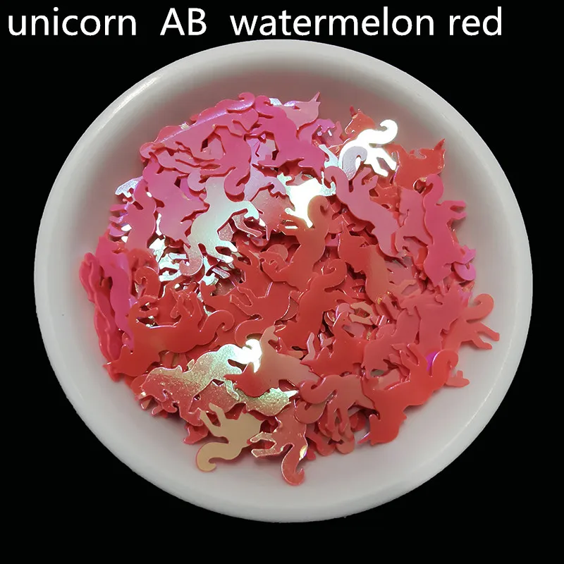 AB watermelon red Единорог Блестки для рукоделия Скрапбукинг Сделай Сам одежда швейная ткань на одежду Свадебные украшения сумки домашний Декор Аксессуары - Цвет: AB watermelon red