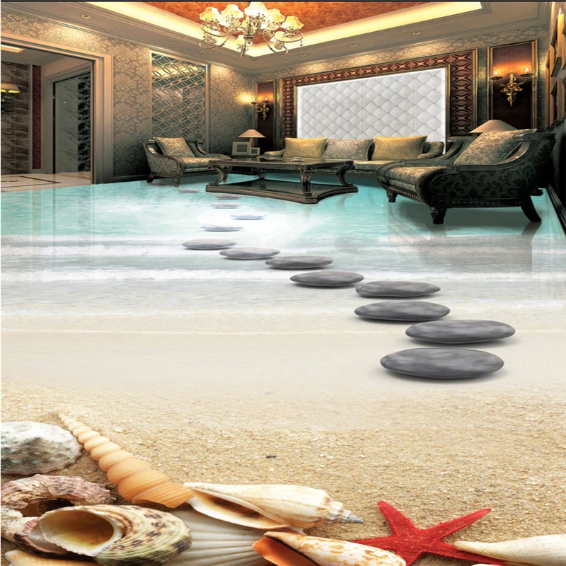 Wellyu на заказ крупномасштабное панно спокойное озеро камень дорога креативное