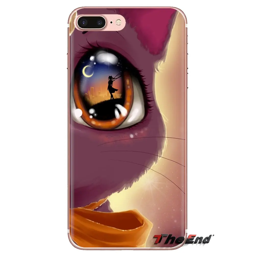 Anime Sailor Moon Luna lune cat For iPod Touch Apple iPhone 4 4S 5 5S SE 5C 6 6S 7 8 X XR XS Plus MAX TPU Transparent Skin Cover |