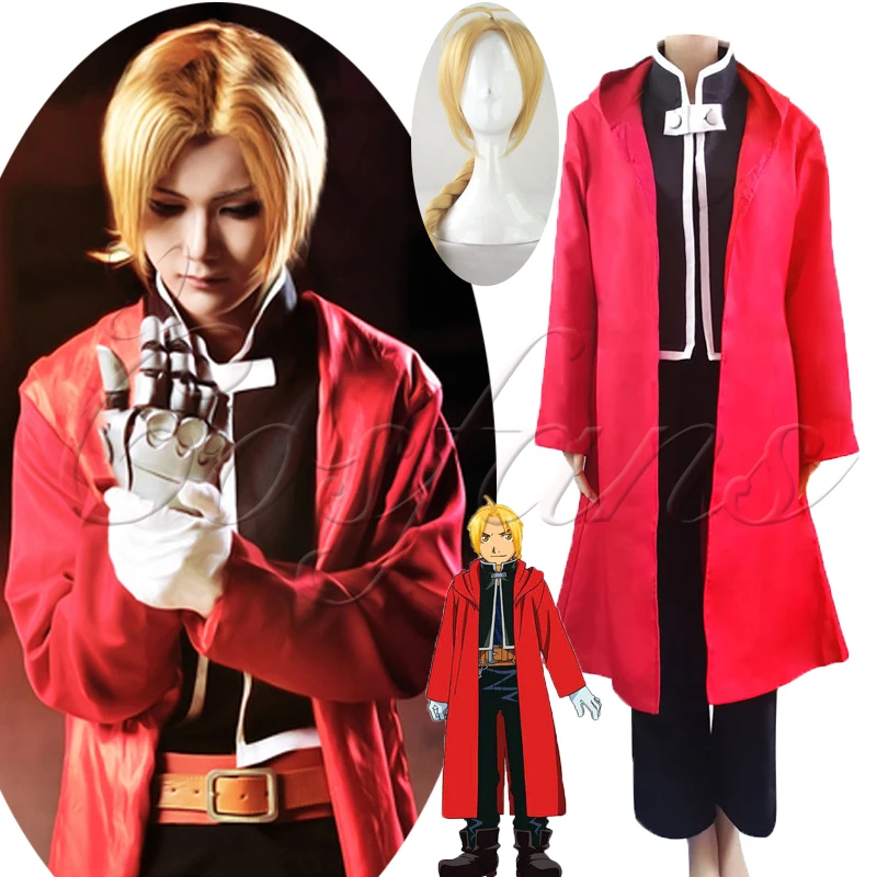 Аниме цельнометаллический Алхимик Косплей Эдвард Элрик парики Стальной алхимик